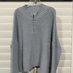 Hollister Grey Quarter Zip